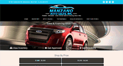 Desktop Screenshot of manzanoautosales.com